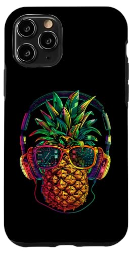 Hülle für iPhone 11 Pro Pineapple DJ Musik Kopfhörer Dance Music Ananas Lover von Turntable DJ Music Fruits