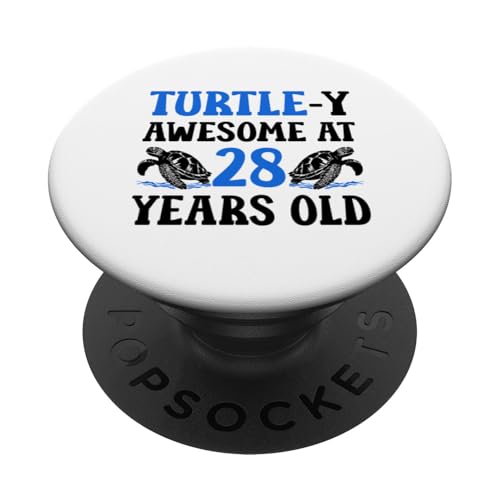 28. Geburtstag Schildkröte 28 Jahre alt Turtle Lover PopSockets mit austauschbarem PopGrip von Turtle Birthday Designs for Turtle Lovers