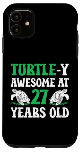 Hülle für iPhone 11 Schildkröte zum 27. Geburtstag, 27 Jahre alter Schildkrötenliebhaber von Turtle Birthday Designs for Turtle Lovers