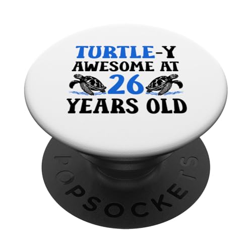 Schildkröte zum 26. Geburtstag, 26 Jahre alter Schildkrötenliebhaber PopSockets mit austauschbarem PopGrip von Turtle Birthday Designs for Turtle Lovers