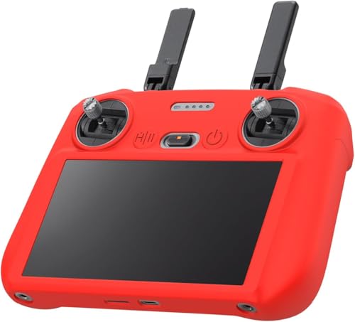 Tuvzylory DJI RC 2 Silikon-Schutzhülle, DJI RC 2 DJI Mini 4 Pro Controller-Schutzhülle für DJI Mini 4 Pro/DJI Air 3 Zubehör (Rot) von Tuvzylory