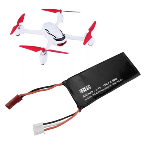 Tuxuseo Drohnenbatterie,RC-Drohnenbatterien - 610 mAh ferngesteuerte Flugzeugbatterien | 7,4-V-Batterien für RC-Flugzeug-Quadcopter-Hubschrauber-Drohnen, Quadrocopter-Ersatzteile von Tuxuseo