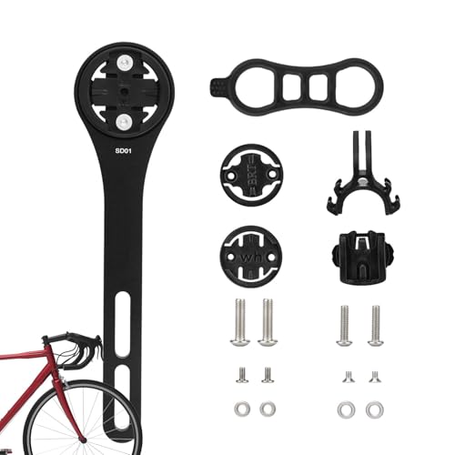 Tuxxjzm Fahrradcomputer-Halterungsadapter – Aluminiumlegierung, Fahrradcomputer-Straßenhalterung, stabile Fahrradkantenhalterung, Fahrradlenkerhalterung für Computer, Reisen, Outdoor von Tuxxjzm