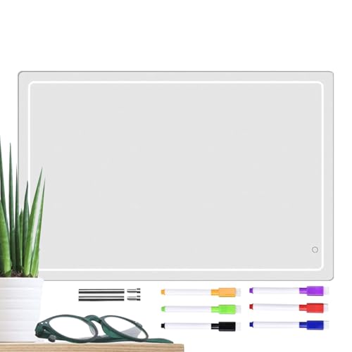 Tuxxjzm Whiteboard, trocken abwischbar, Acryl-Notizblock mit Ständer, wiederverwendbarer Schreibtisch-Notizblock für Erwachsene, Studenten, Lehrer Tuxxjzm Whiteboard, trocken abwischbar, Acryl-Notizblock mit Ständer, wiederverwendbarer Schreibtisch-Notizblock für Erwachsene, Studenten, Lehrer von Tuxxjzm
