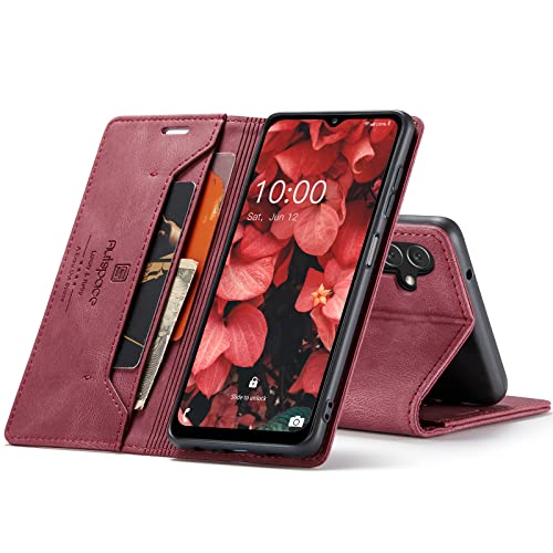 Tuzon Hülle für Samsung Galaxy A14 5G Hülle Brieftasche Retro Leder Flip Handyhülle mit Kartenhalter RFID-Blockierung Tasche Magnet Kickstand schützende Gehäuse Stoßfest von Tuzon