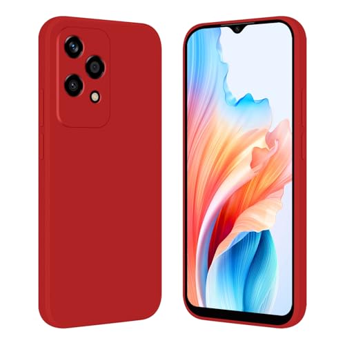 Tveinan Handyhülle für Honor 200 Lite Hülle Silikon, Flexible Weich TPU Case Ultra Dünn Voller Schutz Silikonhülle Stoßfeste Schutzhülle für Honor 200 Lite, Rot von Tveinan