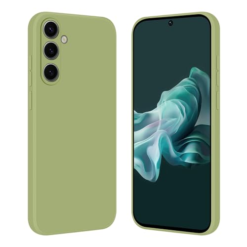 Tveinan Handyhülle für Samsung Galaxy S24 FE 5G Hülle Silikon, Flexible Weich TPU Case Ultra Dünn Voller Schutz Silikonhülle Stoßfeste Schutzhülle für Samsung S24 FE 5G, Matcha Grün von Tveinan