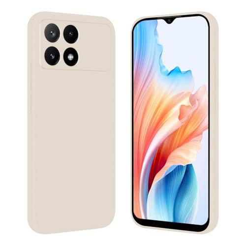 Tveinan Handyhülle für Xiaomi Poco X6 Pro 5G Hülle Silikon, Flexible Weich TPU Case Ultra Dünn Voller Schutz Silikonhülle Stoßfeste Schutzhülle für Poco X6 Pro 5G, Beige von Tveinan