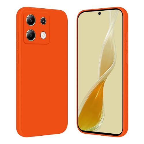 Tveinan Handyhülle für Xiaomi Redmi Note 13 Pro 5G / Poco X6 5G Hülle Silikon, Flexible Weich TPU Case Ultra Dünn Slim Voller Schutz Cover Stoßfeste Schutzhülle für Redmi Note 13 Pro 5G, Orange von Tveinan