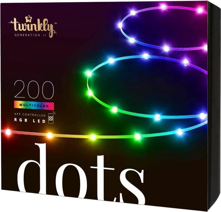 Twinkly Dots - Girlande - Mehrfarbig - Rund - Multi - Schwarz - IP20 (TWD200STP-TEU) von Twinkly
