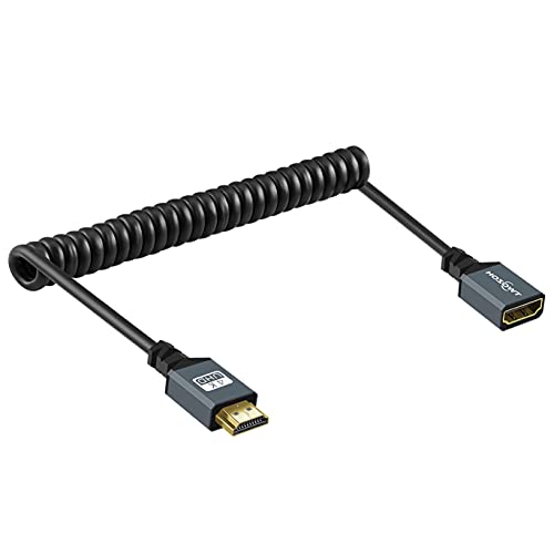 Twozoh HDMI Verlängerung Kabel, HDMI stecker auf HDMI buchse Spiral kabel, für 3D/4K UHD TV，HDMI Extender 1,5M von Twozoh