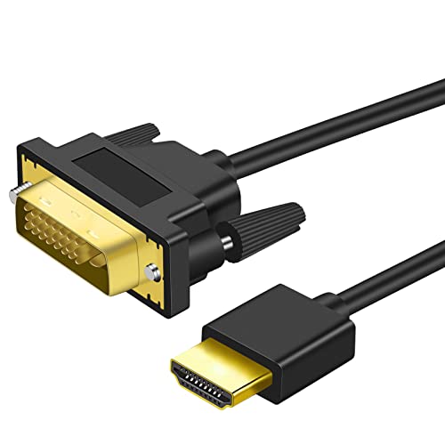 Twozoh Ultra Dünn 4K HDMI auf DVI Kabel 1,5M Bidirektional, DVI auf HDMI Kabel flexibles, 24+1 Pin,1080P,3D Full HD von Twozoh