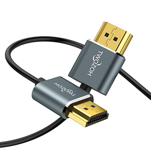 Twozoh Ultradünnes HDMI zu HDMI Kabel 1,5M,Hyper Slim HDMI 2.0 Kabel,Extrem Flexibles 4K HDMI Kabel,unterstützt 3D/4K@60Hz,2160P,1080P von Twozoh