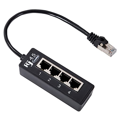 Tynmoel 1 Stück 4-In-1-RJ45-LAN-Verbindungskabel 1 Stecker auf 4 LAN-Ports für Netzwerkerweiterungszubehör von Tynmoel