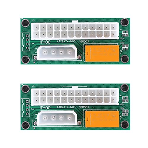 Tynmoel 2 Pack Dual PSU Multiple Power Netzteil Adapter, Add2Psu ATX 24 Pin zu Molex 4Pin Anschluss für BTC Miner von Tynmoel