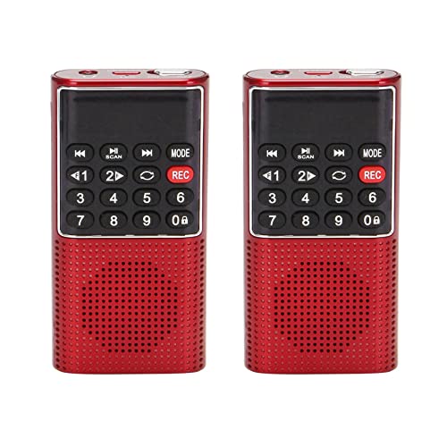 Tynmoel 2X L-328 Mini Tragbare Tasche FM Auto Scan Radio Musik Audio MP3 Spieler Kleiner Außen Lautsprecher mit Sprachrekorder von Tynmoel