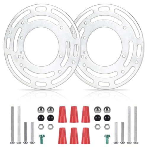 Tynmoel 2er-Pack Montagehalterungen für Leuchten, Deckenleuchten-Montageplatte, Wandleuchten-Montageblöcke mit Schraube und Muttern, Langlebig, Einfach zu Verwenden von Tynmoel