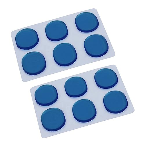 Tynmoel 48 Stück/Set Trommel Kit Schalldämpfer Aufkleber Silica Gel Aufkleber Trommel Dämpfer Gel Pads Snare Trommel Schalldämpfer Stumm Blau von Tynmoel