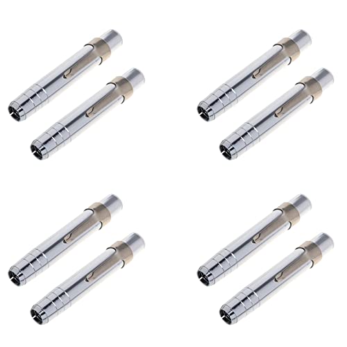 Tynmoel 8 PCS Silber Aluminiumlegierung Kreide Keeper Holder von Tynmoel