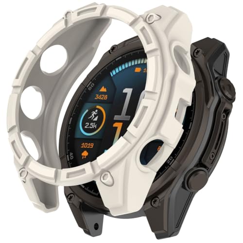 Tyogeephy Hülle für Garmin Fenix 8 47MM Displayschutz,Flexibel TPU Hülle,Kratzer Verhindern Schutz für Fenix 8 51MM Schutzhülle,Smartwatch Protector Cover Case Damen/Herren von Tyogeephy