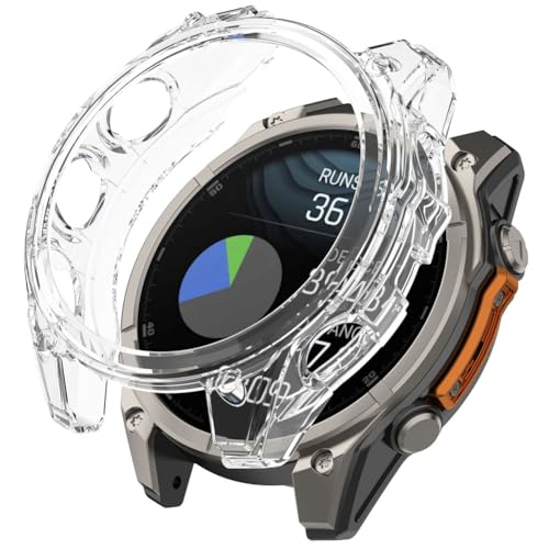 Tyogeephy Hülle für Garmin Fenix 8 51MM Displayschutz,Flexibel TPU für Mi Band 9 Hülle,Kratzer Verhindern Schutz für Fenix 8 51MM Schutzhülle,Smartwatch Protector Cover Case Damen/Herren von Tyogeephy