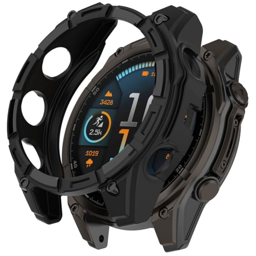 Tyogeephy Hülle für Garmin Fenix 8 Solar 47mm Displayschutz,Flexibel TPU Hülle,Kratzer Verhindern Schutz für Fenix 8 Solar 51mm Schutzhülle,Smartwatch Protector Cover Damen/Herren von Tyogeephy