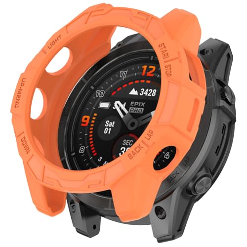 Tyogeephy Hülle für Garmin Fenix E 47mm Displayschutz,Flexibel TPU Hülle,Kratzer Verhindern Schutz für Fenix E 47mm Schutzhülle,Smartwatch Protector Cover Case Damen/Herren von Tyogeephy