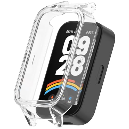 Tyogeephy Hülle für Xiaomi Smart Band 9 Active, Weiche Ultradünne PC hülle Vollständige Abdeckung Schutzhülle, Cover Case für Redmi Band 3 von Tyogeephy