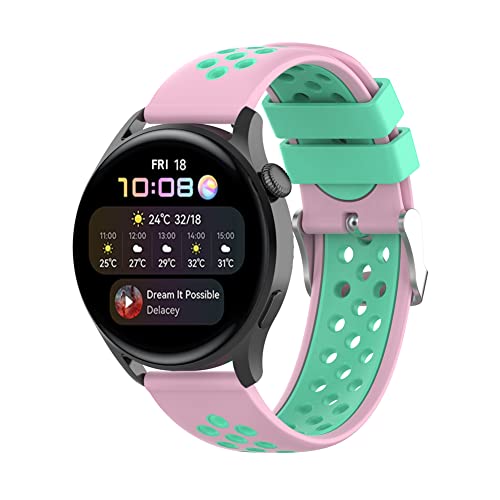 Tyogeephy Uhrenarmband Kompatibel mit Huawei watch GT Runner/watch GT 3 46MM/watch 3/watch 3 pro/watch GT2 pro, 22MM Silikon Ersatz Armband von Tyogeephy