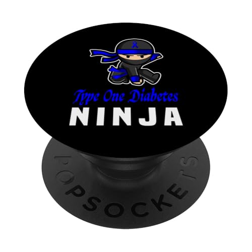 Typ-1-Diabetes-Diabetiker T1D Ninja Bewusstsein Lustiges Zitat PopSockets mit austauschbarem PopGrip von Type 1 Diabetes Awareness Products T1D (Lwaka)