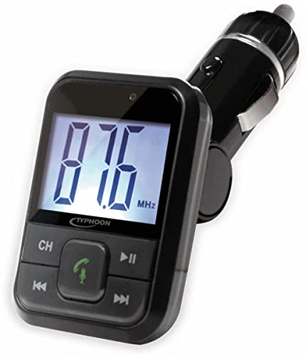 FM-Transmitter mit Bluetooth, USB, Aux-In und microSD Kartenleser von Typhoon