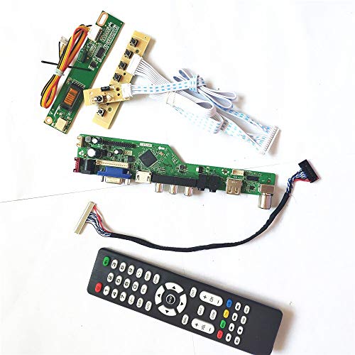 LTN156AT01-D01/D02 VGA-HDMI-AV-/USB-RF-1CCFL 30-polige LVDS T.V53-Controllerplatine, Fernbedienung, Wechselrichter, Tastatur, LCD-Display-Panel-Kit (LTN156AT01-D01) von U/R