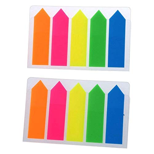 Index Tabs Sticky Page Marker, farbige Pfeilmarker, Haftnotizen, Leseetiketten zum Markieren und Hervorheben, 2 Stück, hochwertige Qualität und kreativ von U-K