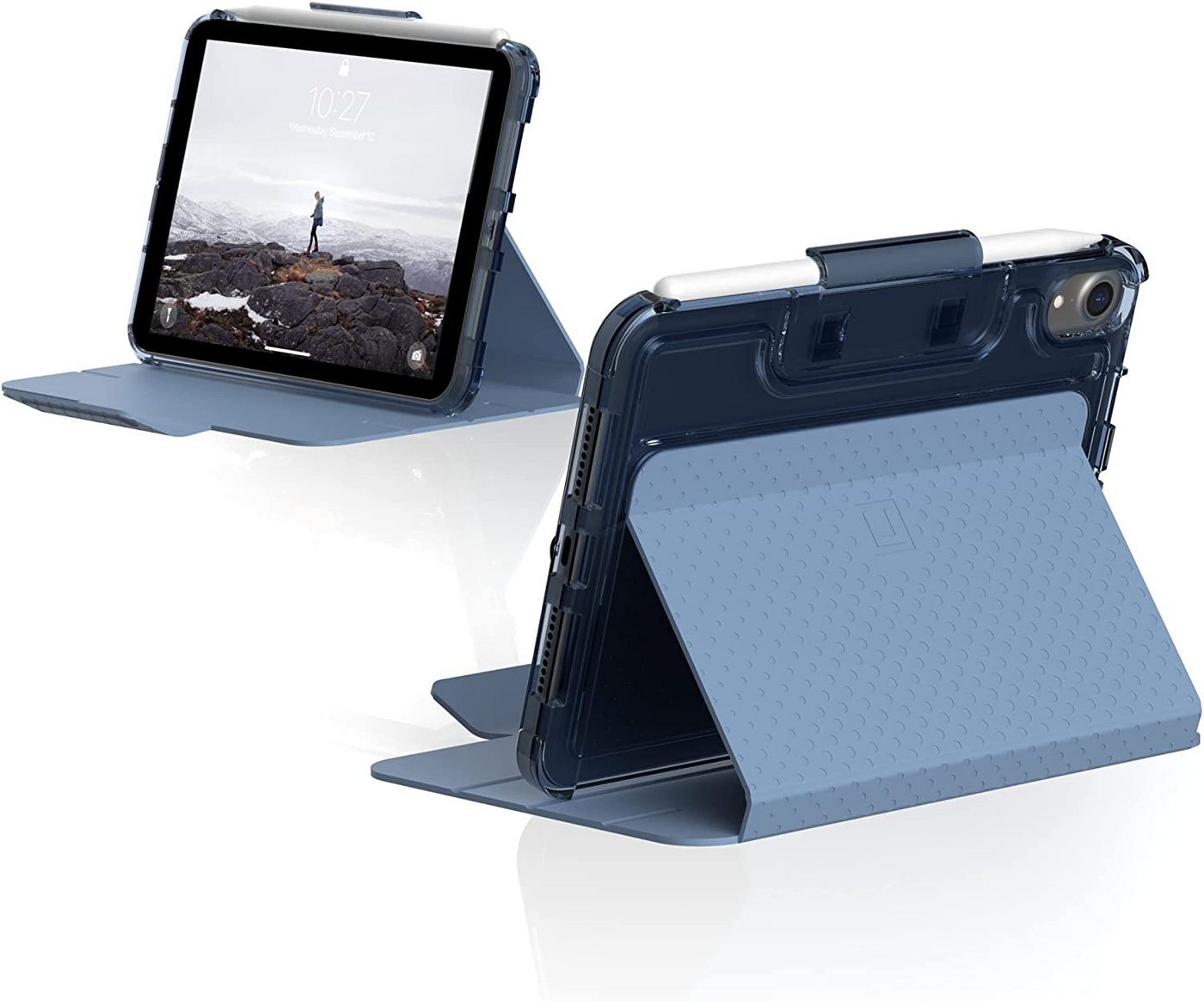 UAG Tablet-Hülle U by UAG [U] Lucent Case, [Apple iPad mini 6 Hülle, Apple Pencil Halterung, Standfuktion, Magnetische Frontklappe mit Wake / Sleep Unterstützung] - cerulean (transparent) von UAG