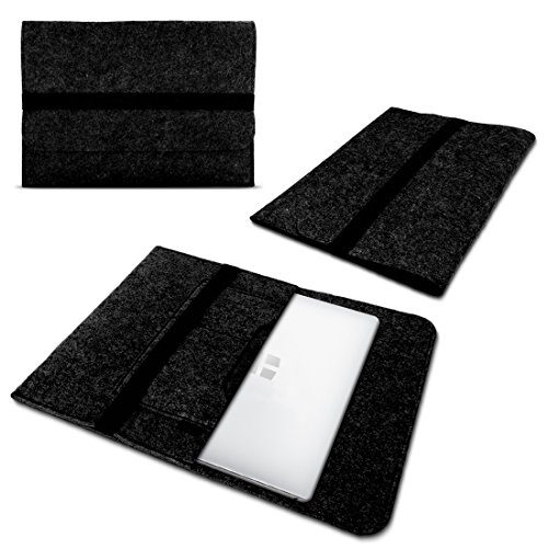 Laptop Schutzhülle für 9.6 9.7 10 10.1 11 11.6 12.5 13 13.3 14 15 15.6 16 17 17.3 Zoll aus Filz Sleeve Hülle Tasche Notebook Case Ultrabook Macbook Tasche , Größe:15 - 15.6 Zoll, Farbe:Dunkel Grau von UC-Express