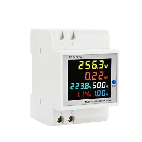 6IN1 Din Rail AC Volt Monitor 110V 220V 380V Strom Leistung Kwh Elektrische Energie Meter Smart AMP 100A D52-2066(Built-in CT,250-450V) von UDAMX