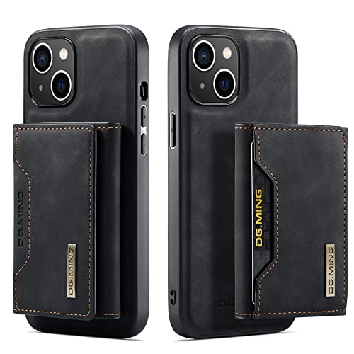 UDBKKDX 2 in 1 Handyhülle für iPhone 14 Plus, abnehmbare Brieftasche und magnetische Adsorption Hülle Mattes Leder Ständer case Cover von UDBKKDX