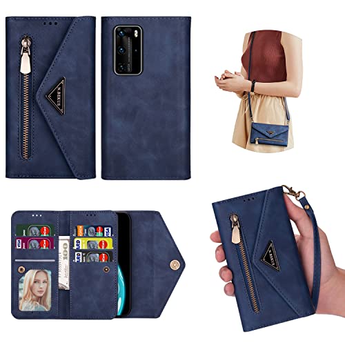 UDBKKDX Brieftasche Handyhülle für Samsung Galaxy A50, Frauen Mattes Leder hülle mit Betrachtungsständer Kamera-Objektivschutz Stoßfest case Cover von UDBKKDX