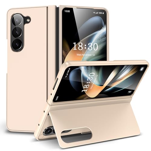 Lederhülle für Samsung Galaxy Z Fold 6, Flip-Business-Handyhülle, versteckte Klappe, ultradünn, stoßfest, Rosa von UGERRIT