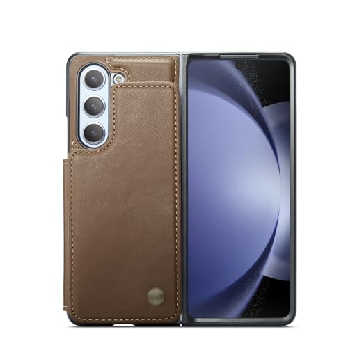 Schutzhülle für Samsung Galaxy Z Fold 6, Magnetverschluss, RFID-blockierend, Business-Handyhülle, Kartenschlitz, Braun von UGERRIT