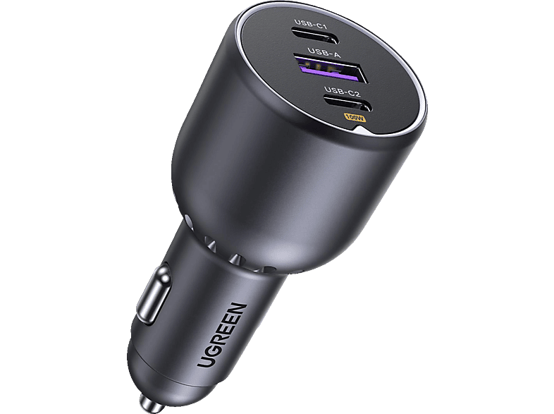 UGREEN 130W 3-Port Fast Car Charger Dark Gray von UGREEN