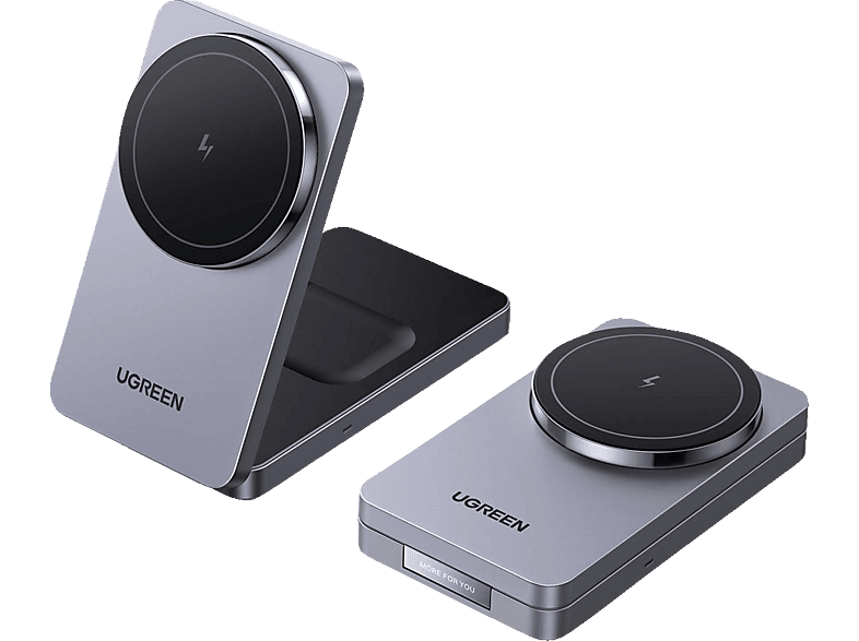 UGREEN 2-in-1 Magnetic Wireless Charger Apple, Samsung, Huawei, Xiaomi, Lenovo, etc, Gray von UGREEN