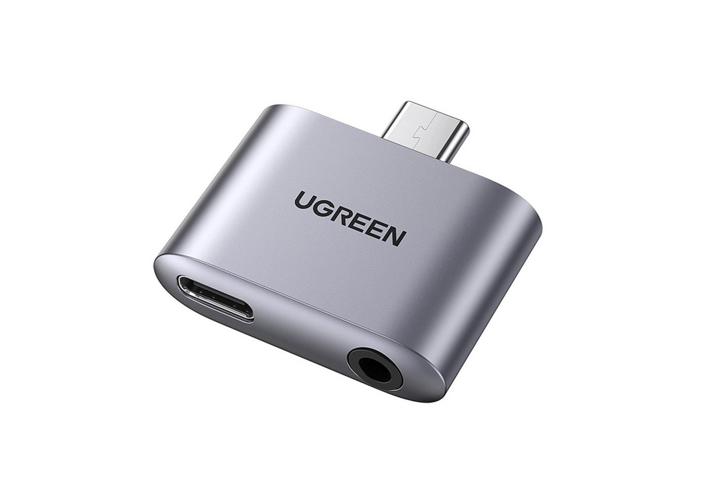 UGREEN CM231 USB-C Mini-Klinken-3,5-mm-Audioadapter – Grau Audio-Adapter von UGREEN