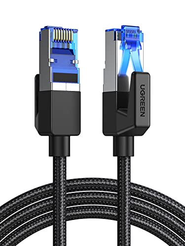 UGREEN Cat 8 LAN Kabel 40Gbps 2000MHz Superschnell Netzwerkkabel POE RJ45 Ethernet Kabel Wlankabel kompatibel mit PS5/4, Steam Deck, Xbox, Switch, Router, Modem (1M) von UGREEN