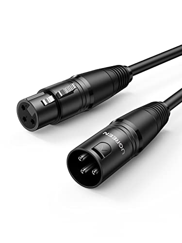 UGREEN Mikrofonkabel XLR Stecker auf XLR Busche Busche XLR Kabel Schwarz (8M) von UGREEN