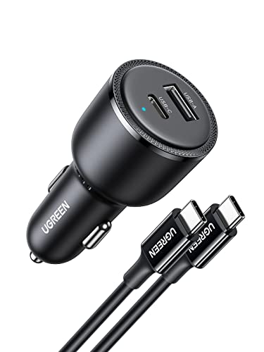 UGREEN Zigarettenanzünder USB C 63W 45W+18W USB C Autoladegerät KFZ Ladegerät USB C 12V PPS kompatibel mit iPhone15,15 Plus,15 Pro,15 Pro Max, MacBook Air,S24 Ultra,S24+,S23,S23, GPS-Navigation usw UGREEN Zigarettenanzünder USB C 63W 45W+18W USB C Autoladegerät KFZ Ladegerät USB C 12V PPS kompatibel mit iPhone15,15 Plus,15 Pro,15 Pro Max, MacBook Air,S24 Ultra,S24+,S23,S23, GPS-Navigation usw von UGREEN