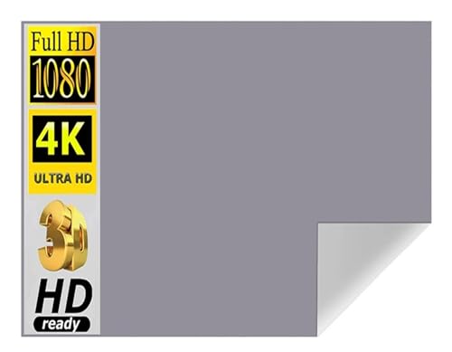 Tragbare Projektionsleinwand, Projektor Leinwand Stoff 16:9 Anti-Licht Vorhang 60 72 84 92 100 110 120 130 133 Zoll Home Outdoor Büro Tragbare 3D HD,Breites Anwendungsspektrum(130 inch) von UHEAL