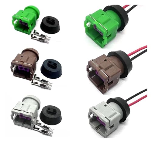 UHNYTRV 1/5 Set 2 Pin 3,5mm Serie Auto Hupe Pfeife Stecker 144473-2 Wasser Jet Motor Booster Stecker 144473-8 anwendbar auf C4 C6(Lavender,5 Sets) von UHNYTRV