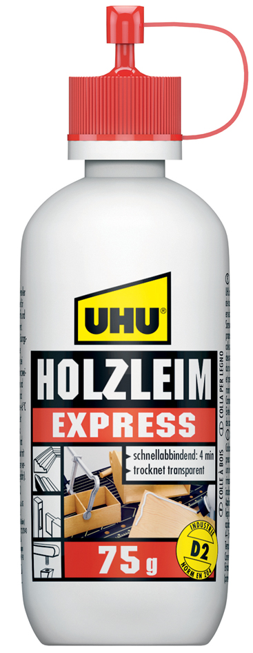 UHU Holzleim Express D2, lösemittelfrei, 75 g Flasche von UHU