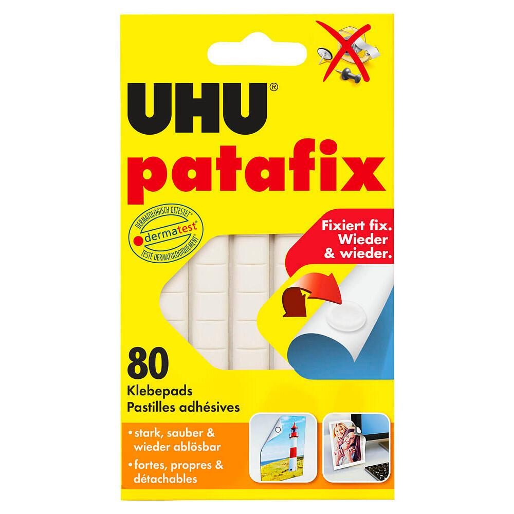 UHU patafix doppelseitige Klebepads 1,0 x 1,0 cm - 80 Stück von UHU